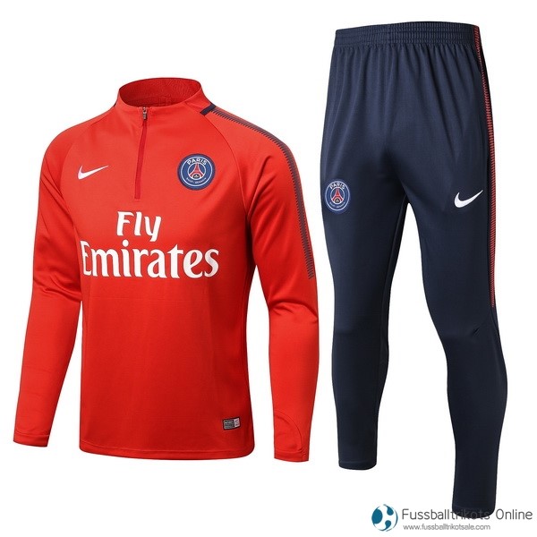 Paris Saint Germain Trainingsanzug 2017-18 Rote Blau Fussballtrikots Günstig